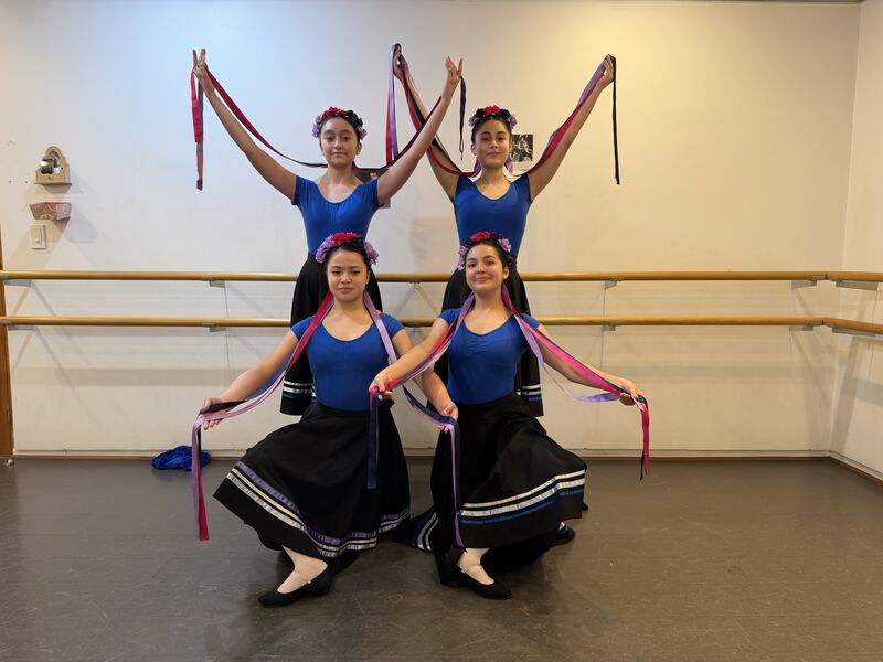 Alumnas de RoyalDance-Chile en danza de carácter
